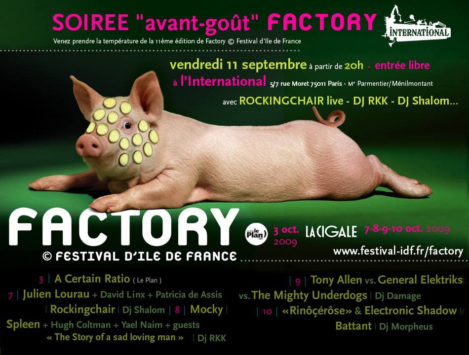 Factory / Festival “Elles” : party le 11 septembre à l’International