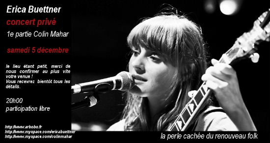 Concert privé d’Erica Buettner (05/12): gagnez votre place !